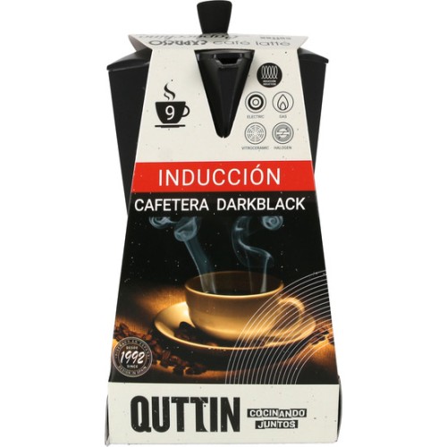 Cafetera 9 Serv. Inducción Darkblack Quttin