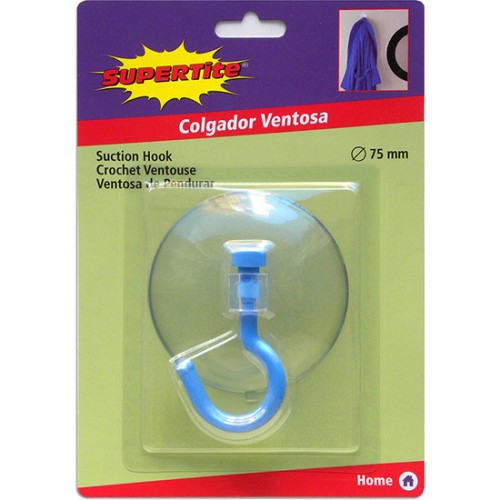 Colgador Ventosa De Pvc 75mm - Colores Surtidos