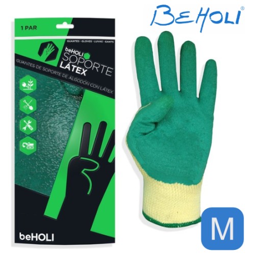 Cotton Support Gloves with Latex Size M for Durable Protection