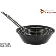Sartén Honda Cestillo 22cm Jaspeada