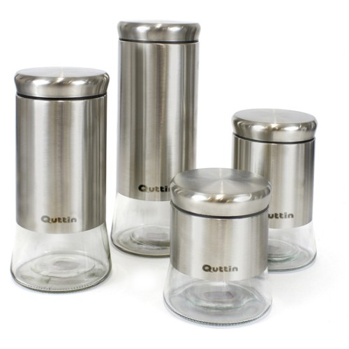 Tarro de vidrio/acero 1700ml Quttin