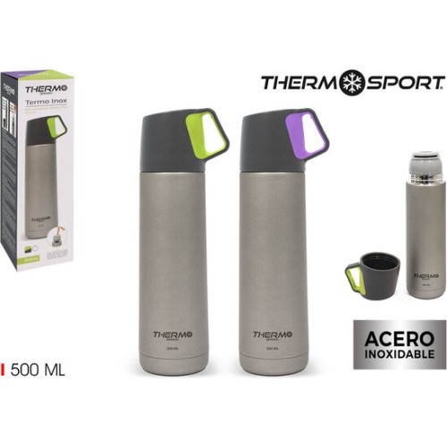 Termo Inox Mate 500ml Con Taza Thermosport