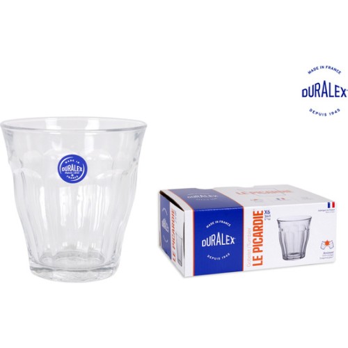 Set of 6 Transparent Glasses 16cl Picardie