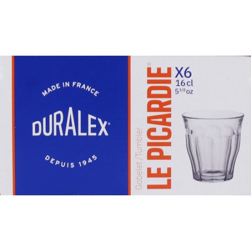 Set of 6 Transparent Glasses 16cl Picardie
