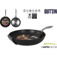 30cm Forged Aluminum Frying Pan Full Spiral by Quttin