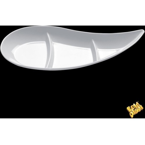 Set of 50 Virgola White Tasting Plates