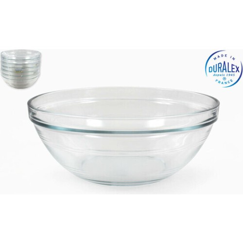 Ensaladera 2400cc apilable Lys transparente redondo