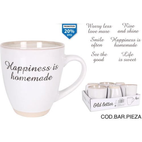 Mug Jumbo 450cc Old Letter - Elegante y Funcional