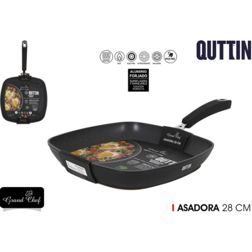 Sarten Asadora 28x28cm Quttin - Herramienta de Cocina Perfecta
