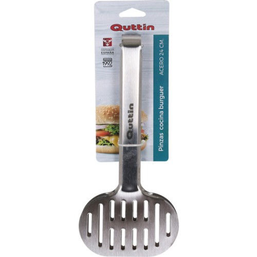 Pinzas Cocina Acero Burguer 24cm Quttin