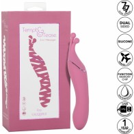 Tempt and Tease Kiss Rosa Masajeador Doble