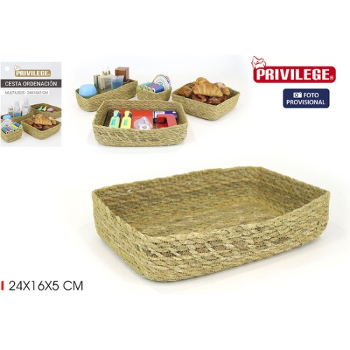 Seagrass Storage Basket 24x16x5cm Privilege