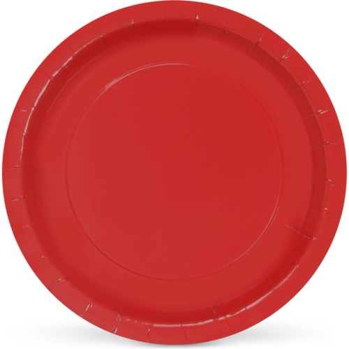 Set of 10 Red Paper Plates Algon