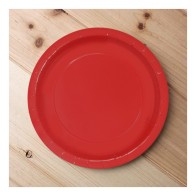Set of 10 Red Paper Plates Algon