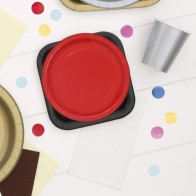 Set of 10 Red Paper Plates Algon