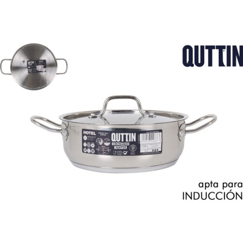 Cacerola + Tapa Acero Ind 22cm/0,8mm/3L Quttin Hotel