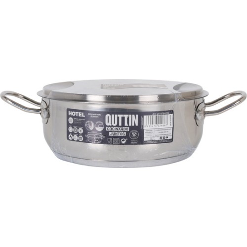 Casserole + Lid Stainless Steel 22cm/0.8mm/3L Quttin Hotel