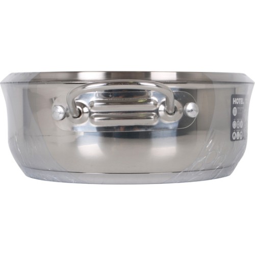 Cacerola + Tapa Acero Ind 22cm/0,8mm/3L Quttin Hotel