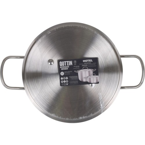 Cacerola + Tapa Acero Ind 22cm/0,8mm/3L Quttin Hotel