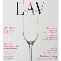 Fame High Set of 6 Champagne Glasses 215cc