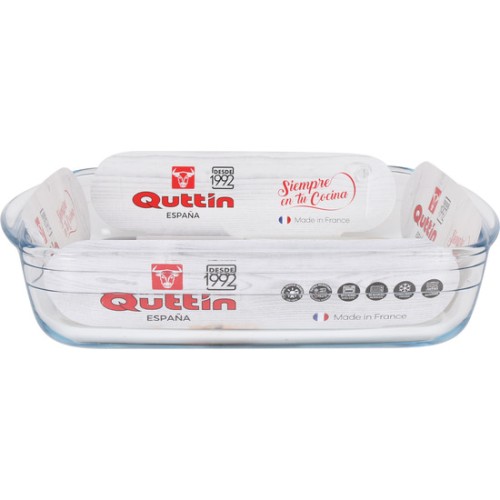 Square Glass Dish 25x22cm/1.6L for Baking and Serving