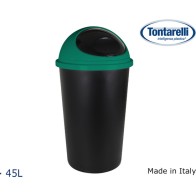 Cubo de Basura Big Hoop 45L con Tapa - Verde