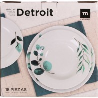 Vajilla Redonda 18 Piezas Detroit MD