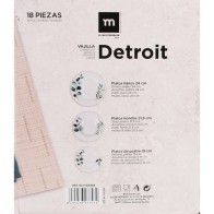 Vajilla Redonda 18 Piezas Detroit MD