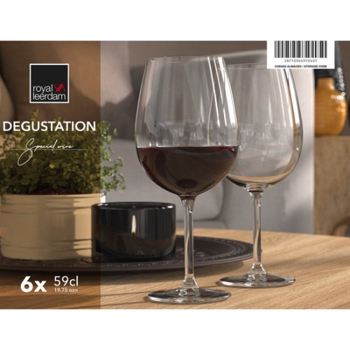 Ek Set 6 Copas Vino 59cl Degustation