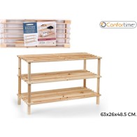 Wooden Shoe Rack 3-Tiers