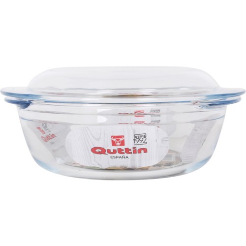 Cacerola de Vidrio Redonda con Tapa 2.2+0.8l