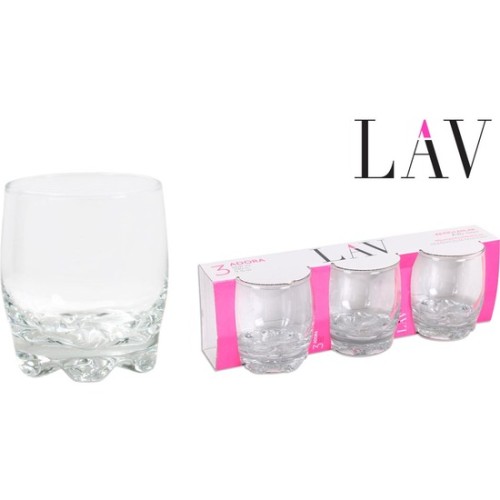 Set 3 Vasos Agua 290cc Adora