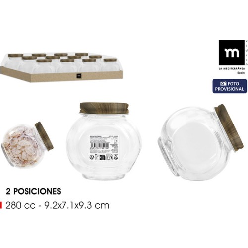 Glass Jar 2 Positions 280cc La Mediterranea