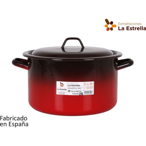 Olla Recta Con Tapa 26cm - 7,7L Fuego