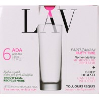 Set 6 Vasos Tubo 315cc Ada