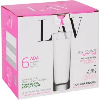 Set 6 Vasos Tubo 315cc Ada