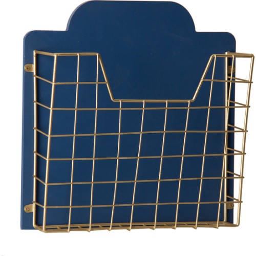 Magazine Rack DM Metal Blue Gold