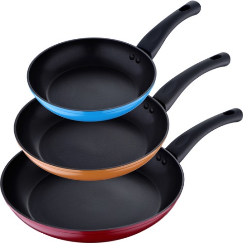 Set of 3 Forged Aluminum Induction Frying Pans Monza