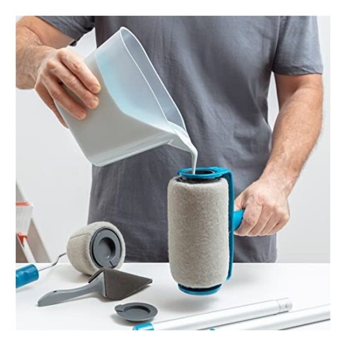 Set De Rodillos De Pintura Recargables Antigoteo Roll`n`paint Innovagoods para Pintura Sin Desorden