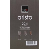Set of 6 Aristo Champagne Glasses 22cl