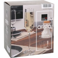 Set of 6 Aristo Champagne Glasses 22cl