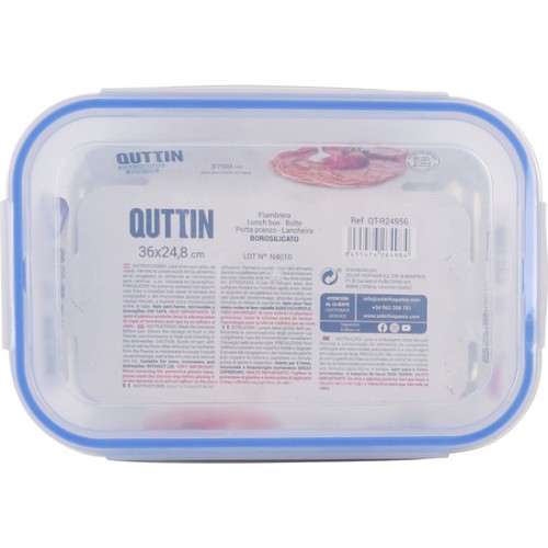 Extra-Large Lunch Box 36x24.8x8.1cm without Valve Quttin