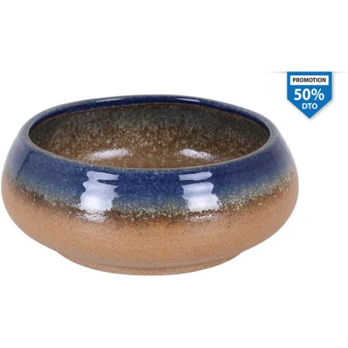 Caribian Stoneware Salad Bowl - Elegant Dining