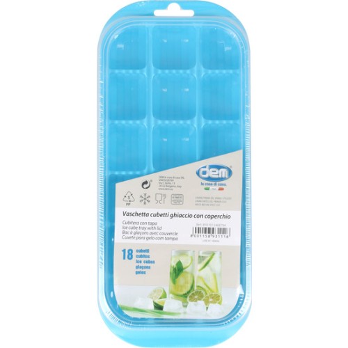 Ice Cube Tray 18 Cubes with Lid Dem