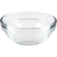 Set of 4 Stackable Transparent Round Bowls 70cc