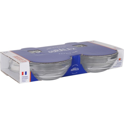 Set of 4 Stackable Transparent Round Bowls 70cc