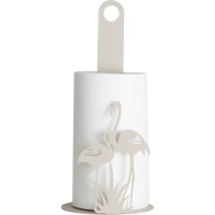 White Flamingo Paper Towel Holder
