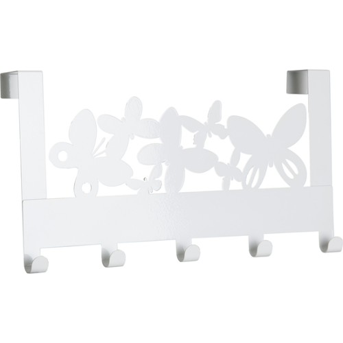 White Butterfly Hanger with 5 Hooks