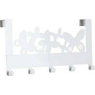 White Butterfly Hanger with 5 Hooks