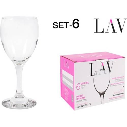 Set 6 Copas Vino Blanco 200cc Empire